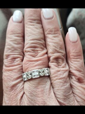 Tocara Sterling Silver Diami Diamond Band Ring - White